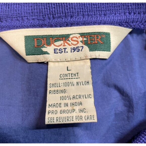 Vintage Duckster Wright Patterson Golf Club Mens Size Large Blue Lined Pullover - Picture 8 of 10